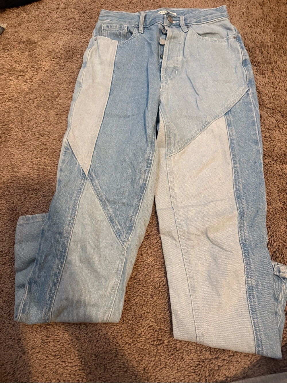 PacSun Ultra High Rise Slim Patchwork Light Blue Women’s Jeans